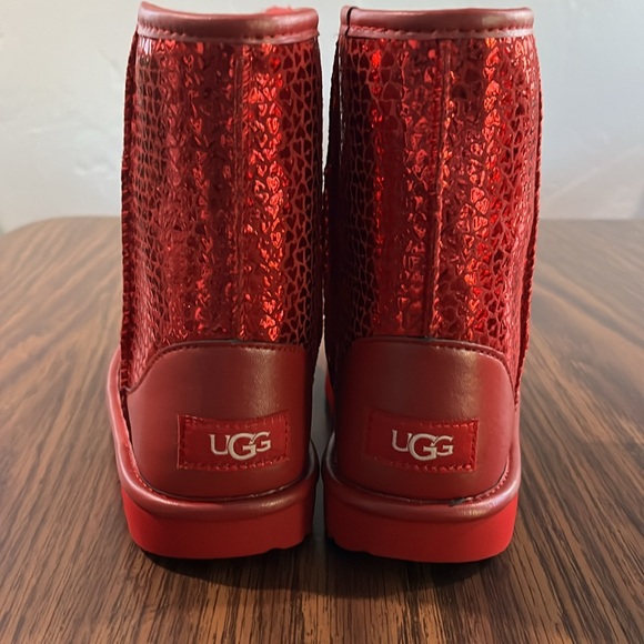 Uggs Red Sparkling Sequin Winter Boots - Picture 2 of 5